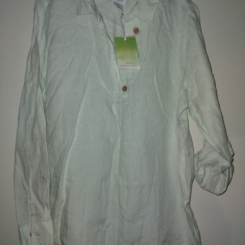 Sigrid Olsen long sleeve 100%Linen